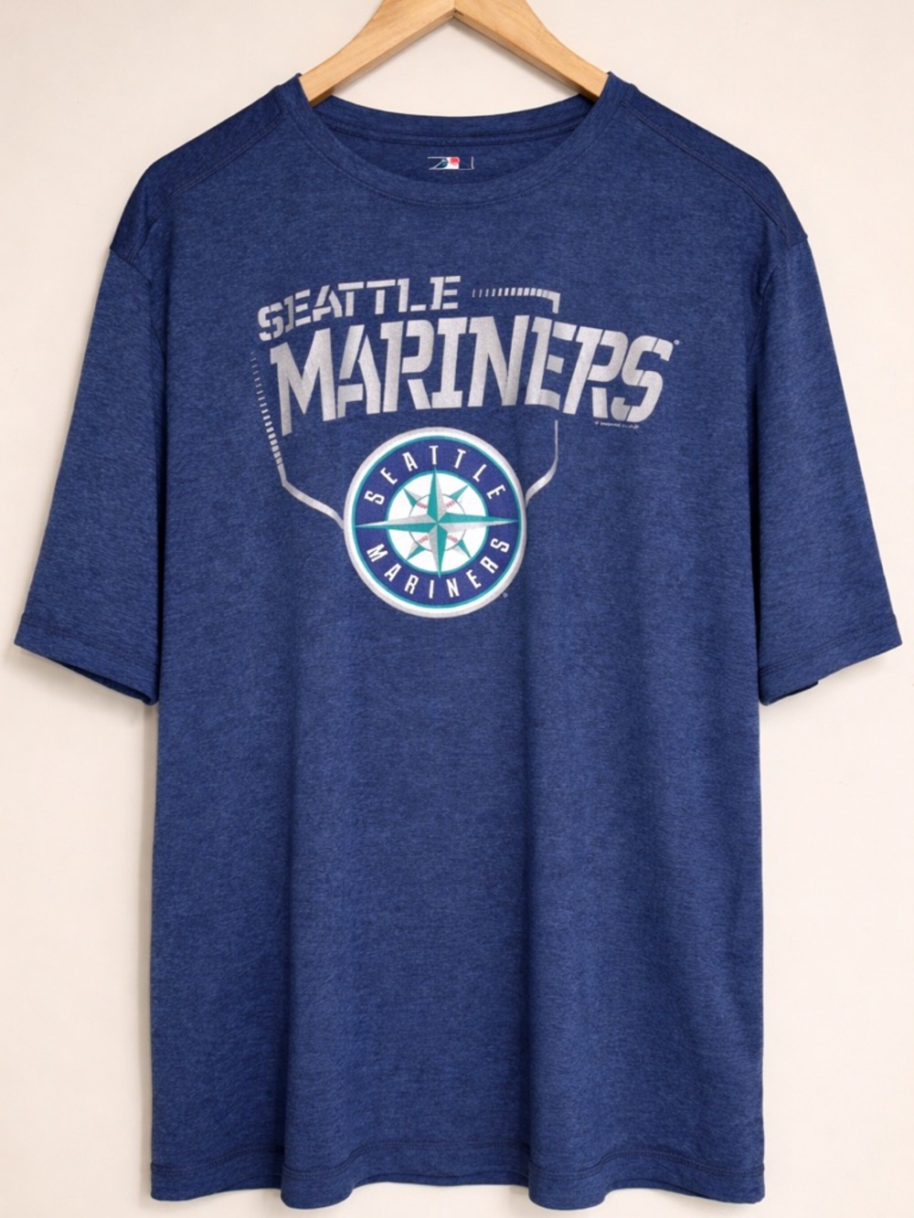 Seattle Mariners Men's Blue Short-Sleeve Team Tee T-shirt Like New Size 2XL